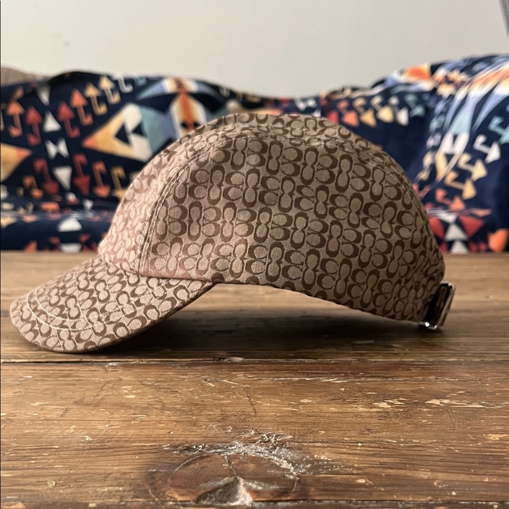Used Coach Brown Monogram Cap Size M/L